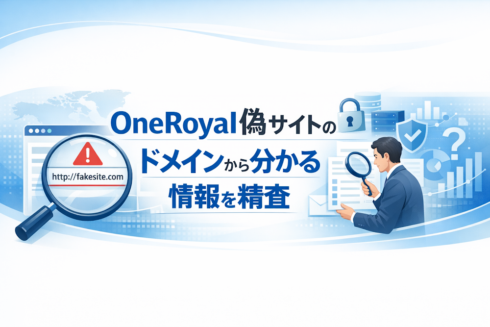 OneRoyal偽サイトのドメインから分かる情報を精査