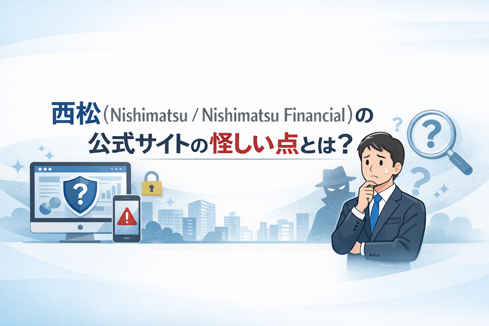 西松（Nishimatsu / Nishimatsu Financial）の公式サイトの怪しい点とは？