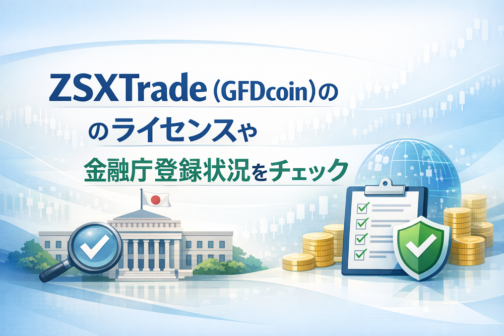 ZSXTrade（GFDcoin）のライセンスや金融庁登録状況をチェック