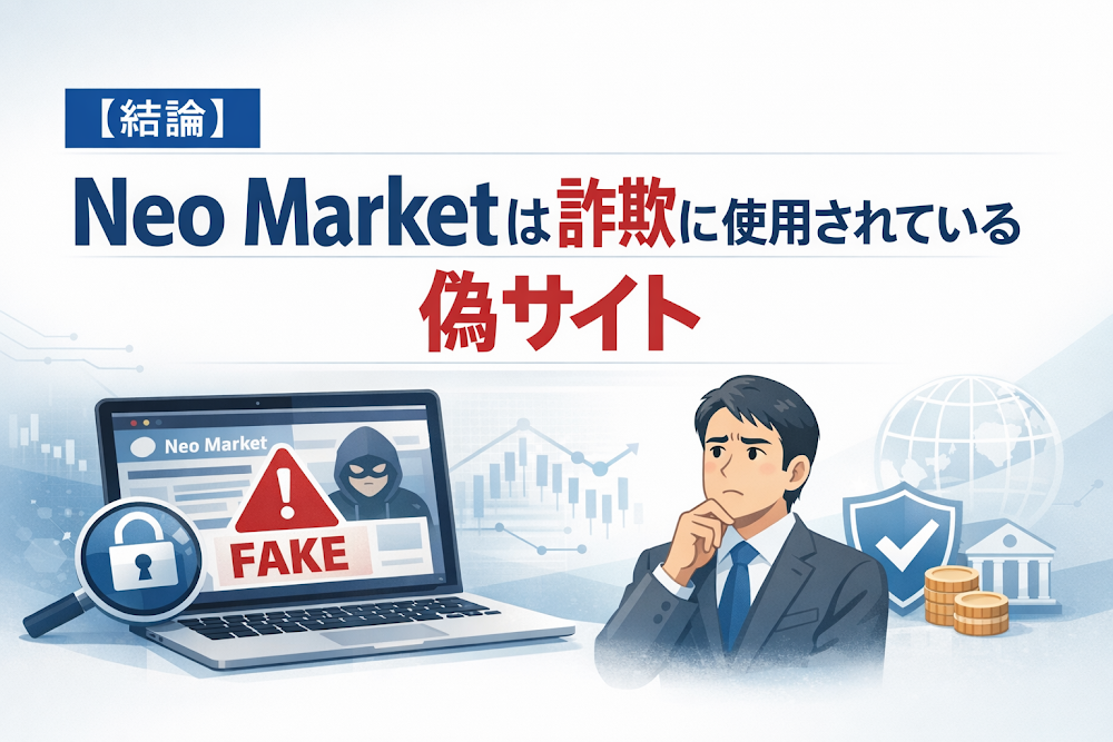 【結論】Neo Marketは詐欺に使用されている偽サイト
