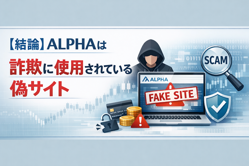 【結論】ALPHAは詐欺に使用されている偽サイト