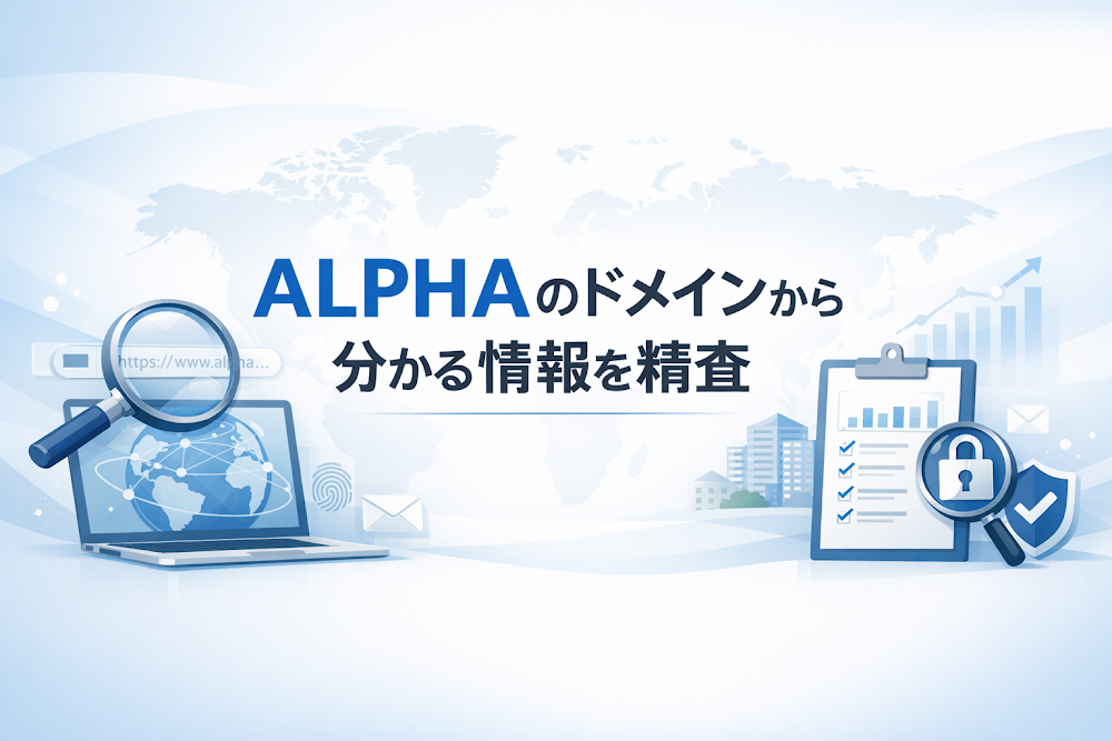 ALPHAのドメインから分かる情報を精査