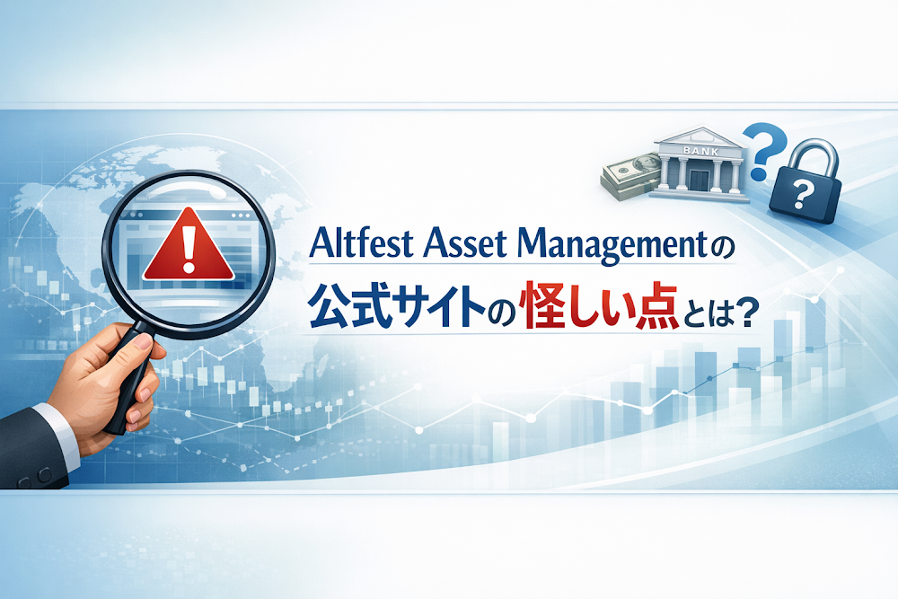 Altfest Asset Managementの公式サイトの怪しい点とは？