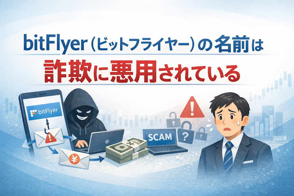 【結論】bitFlyer（ビットフライヤー）の名前は、詐欺に悪用されている