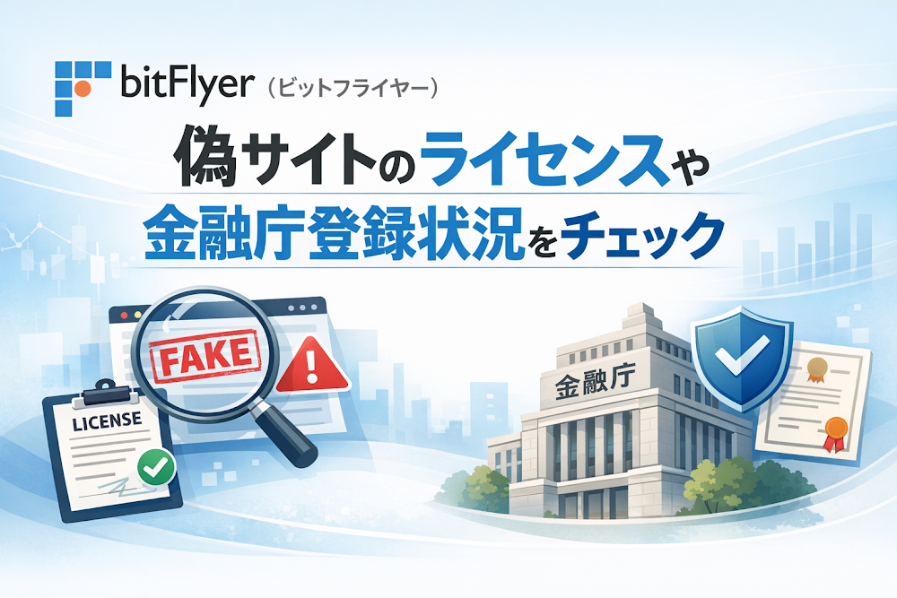 bitFlyer（ビットフライヤー）偽サイトのライセンスや金融庁登録状況をチェック