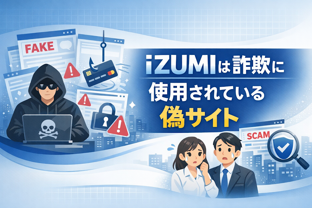 【結論】iZUMIは詐欺に使用されている偽サイト