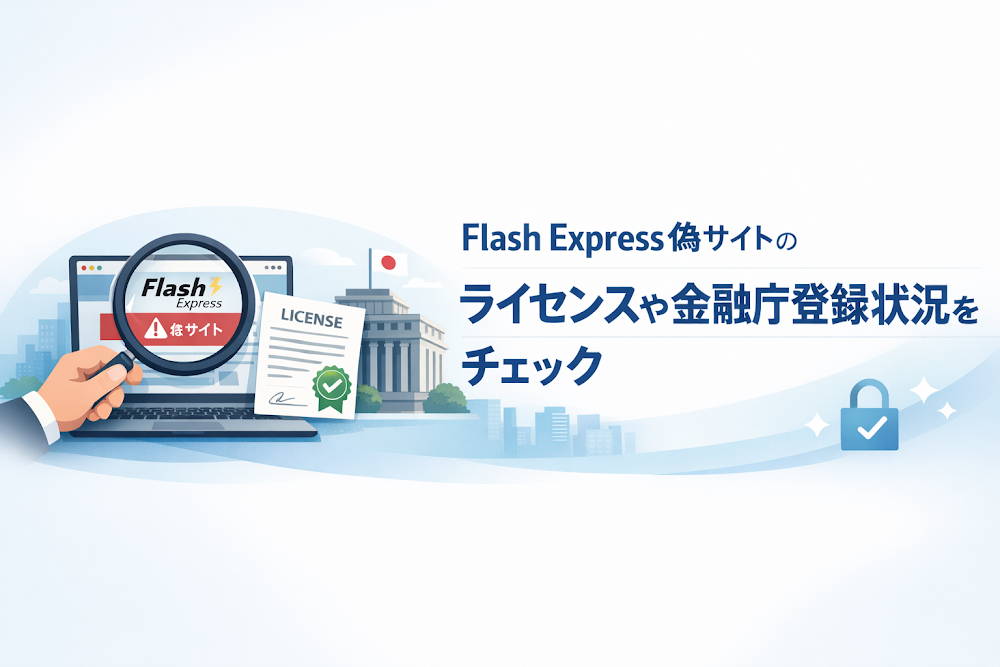 Flash Express偽サイトのライセンスや金融庁登録状況をチェック