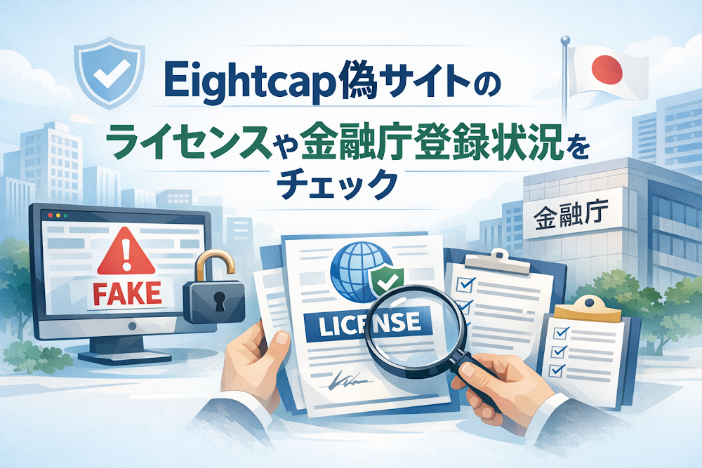 Eightcap偽サイトのライセンスや金融庁登録状況をチェック
