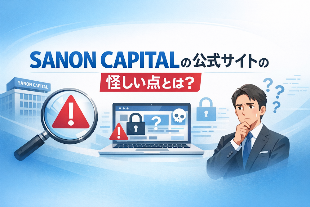 SANON CAPITALの公式サイトの怪しい点とは？
