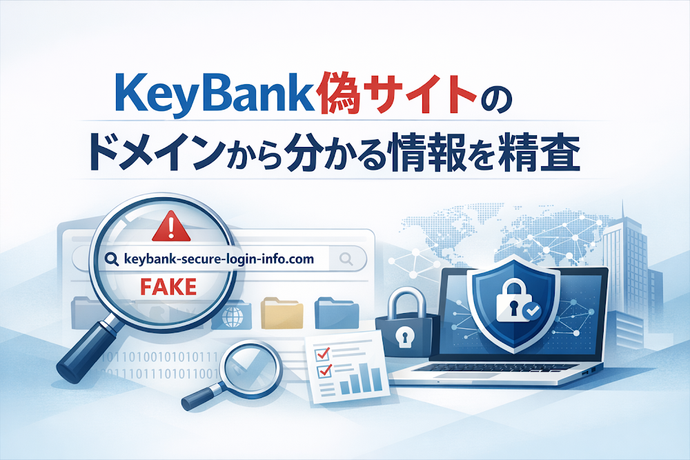 KeyBank偽サイトのドメインから分かる情報を精査