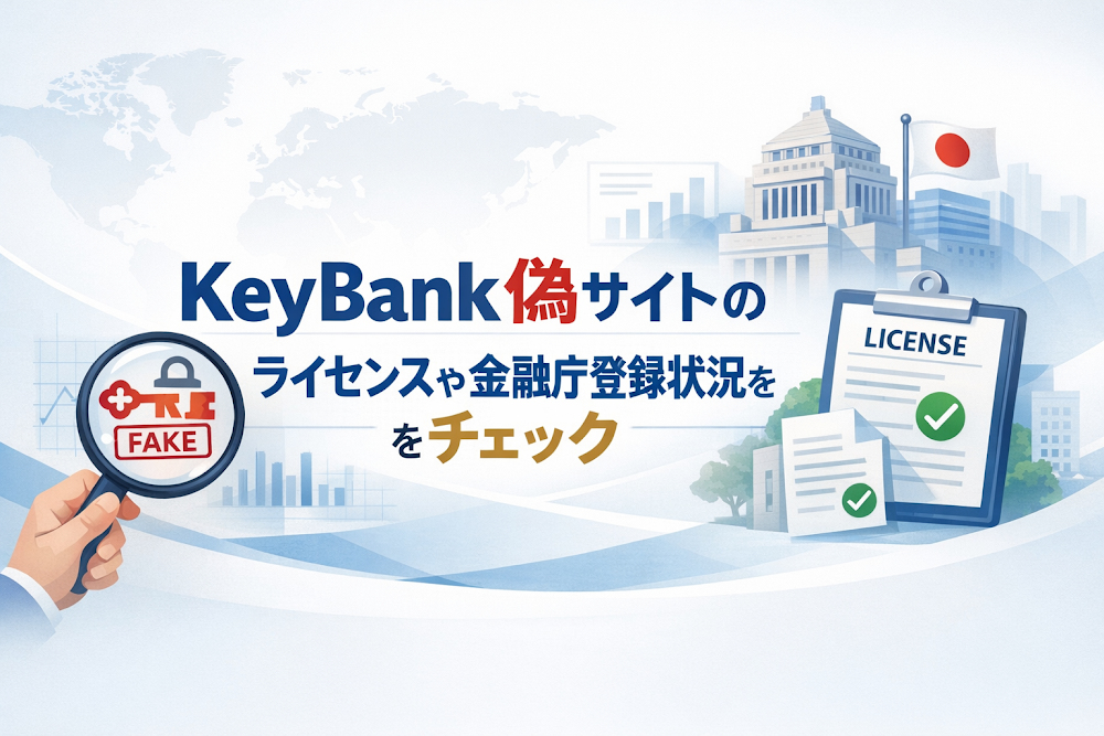 KeyBank偽サイトのライセンスや金融庁登録状況をチェック