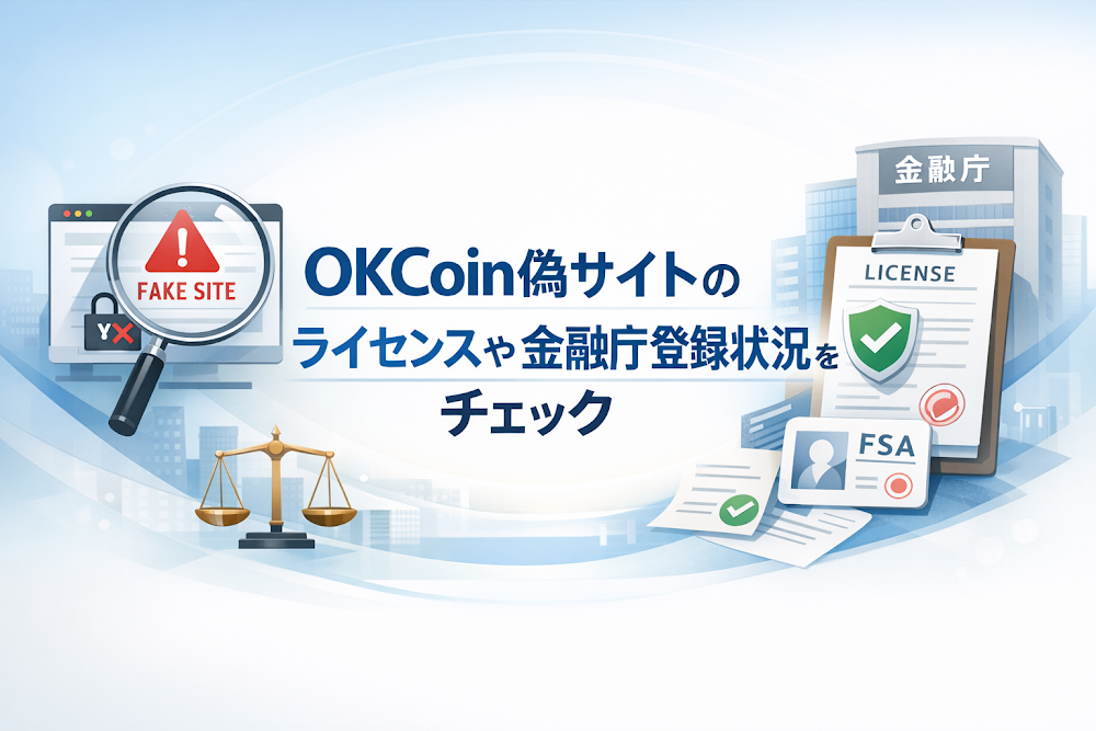 OKCoin偽サイトのライセンスや金融庁登録状況をチェック