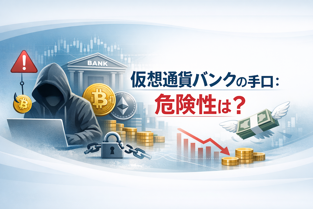 仮想通貨バンクの手口：危険性は？