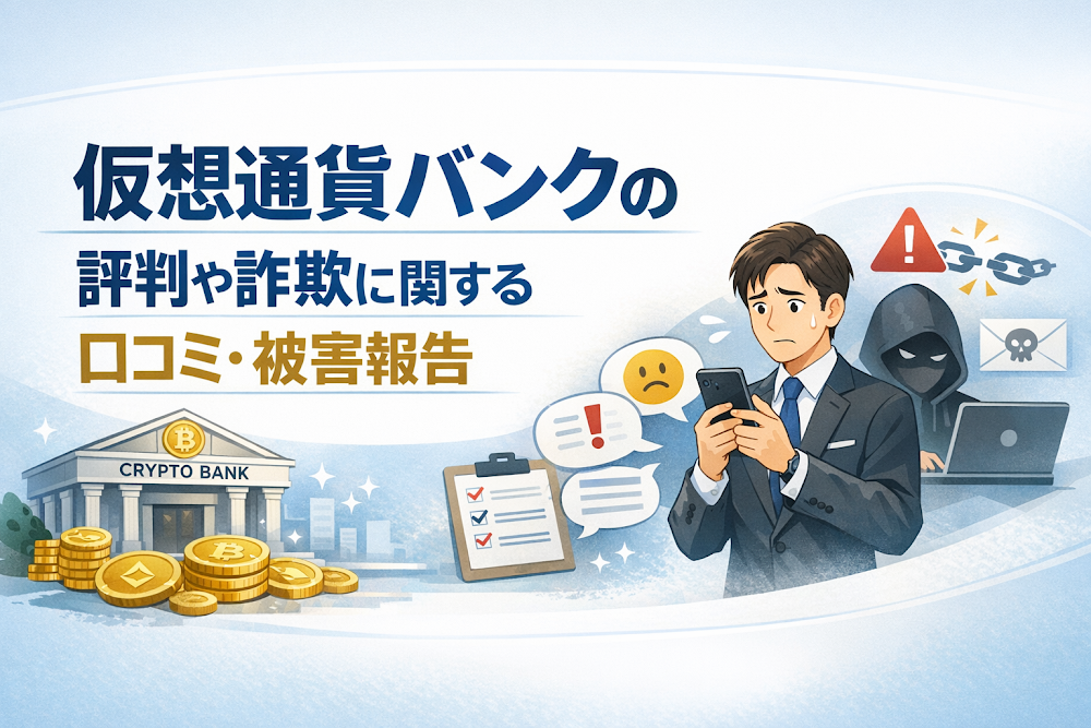仮想通貨バンクの評判や詐欺に関する口コミ・被害報告