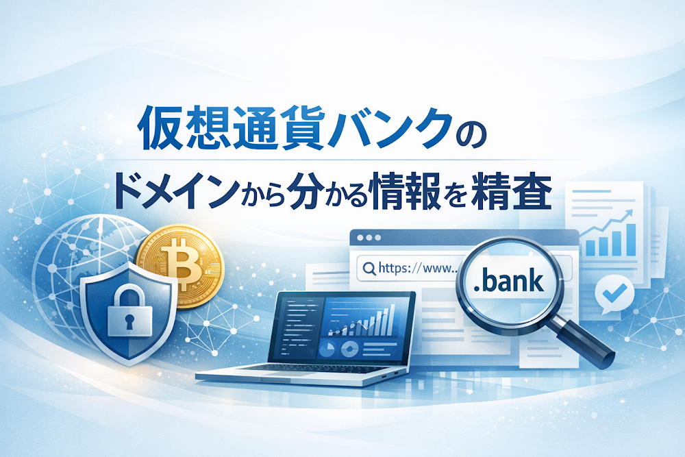 仮想通貨バンクのドメインから分かる情報を精査