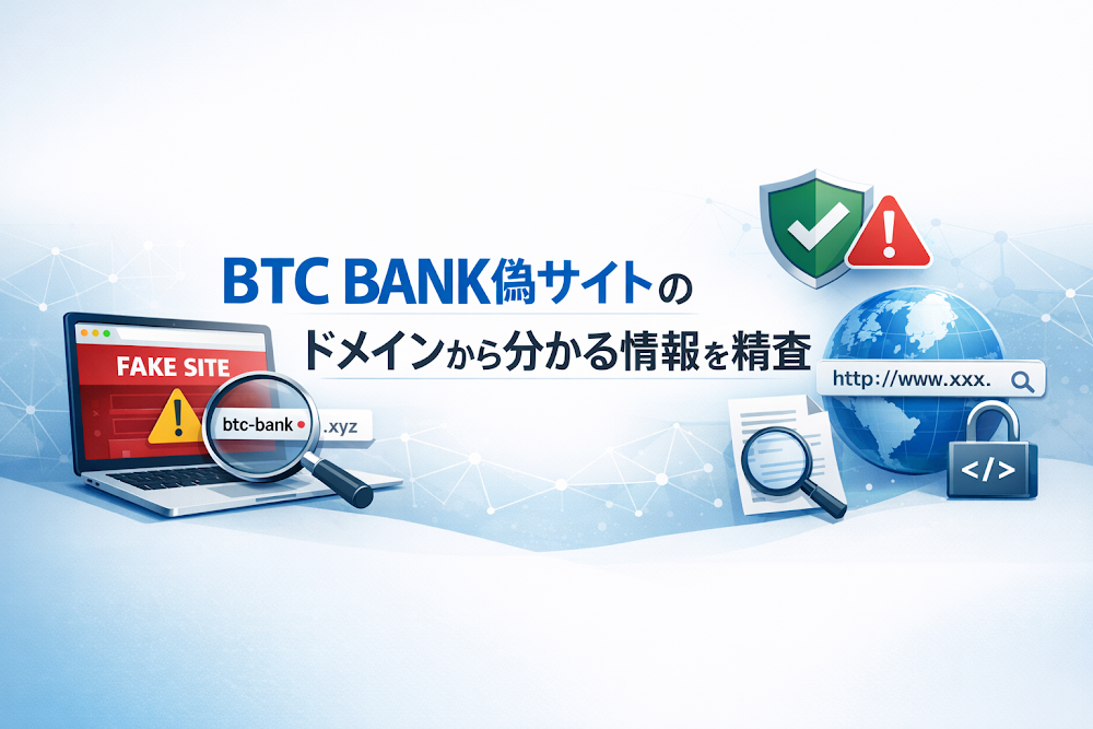 BTC BANK偽サイトのドメインから分かる情報を精査