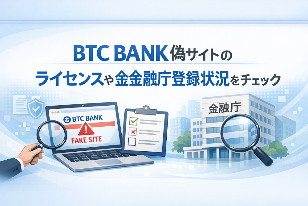 BTC BANK偽サイトのライセンスや金融庁登録状況をチェック