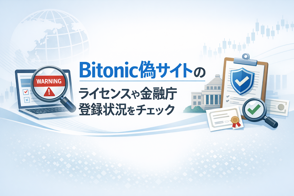 Bitonic偽サイトのライセンスや金融庁登録状況をチェック