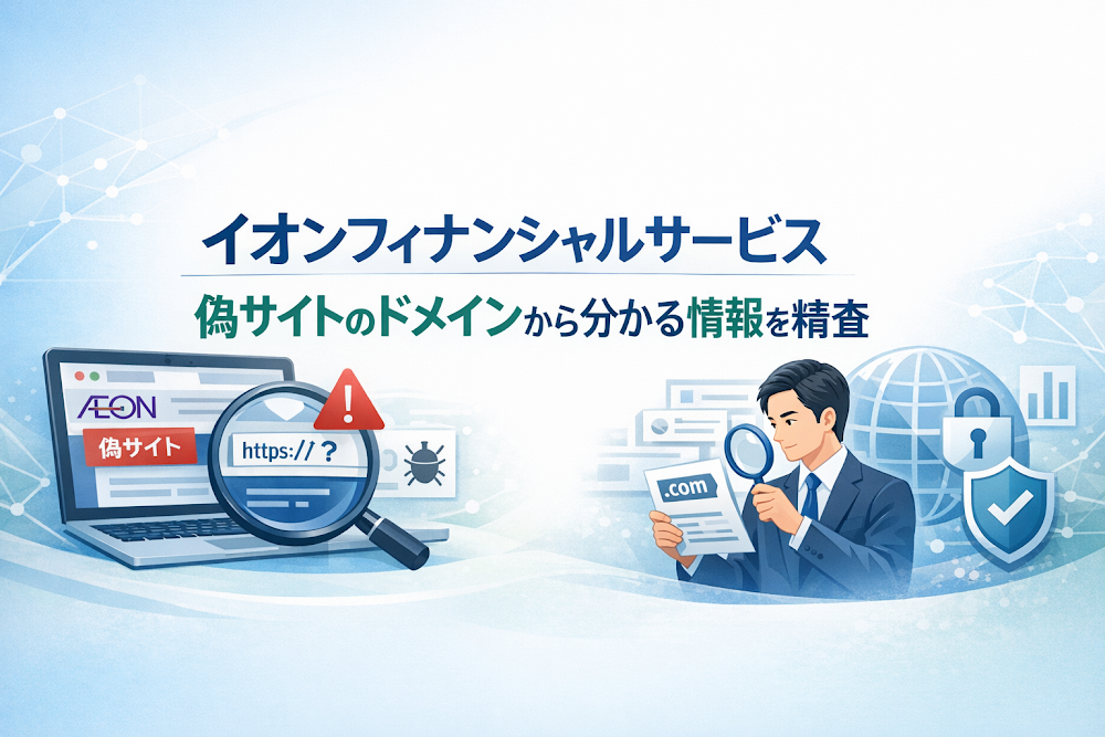 イオンフィナンシャルサービス偽サイトのドメインから分かる情報を精査