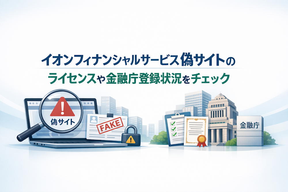 イオンフィナンシャルサービス偽サイトのライセンスや金融庁登録状況をチェック
