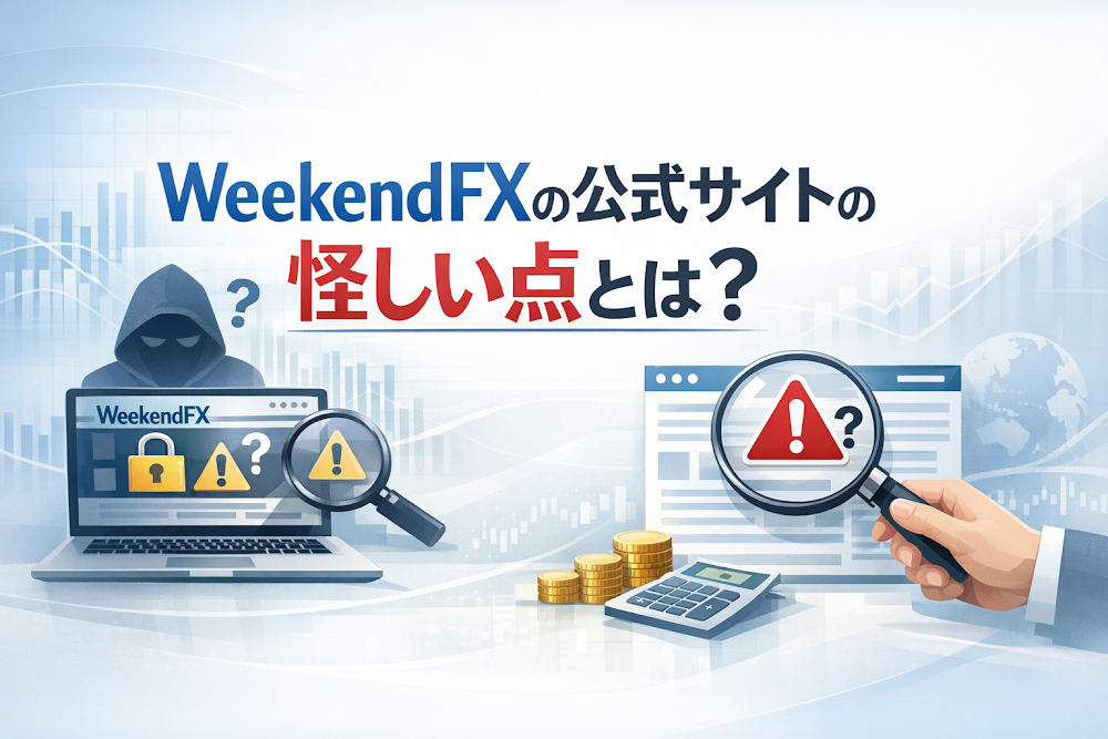 WeekendFXの公式サイトの怪しい点とは?