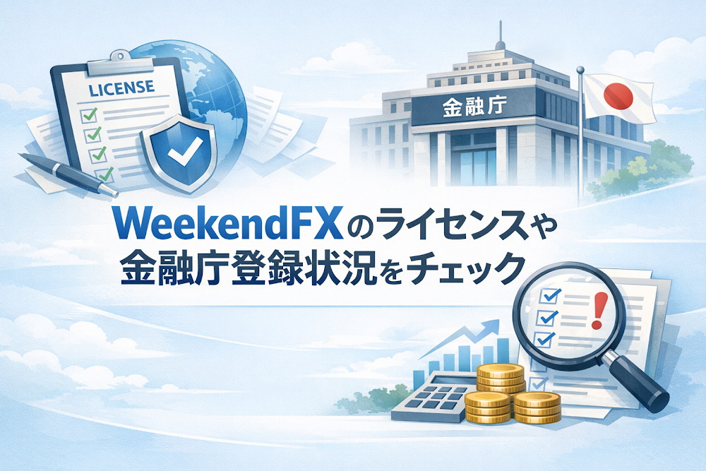WeekendFXのライセンスや金融庁登録状況をチェック