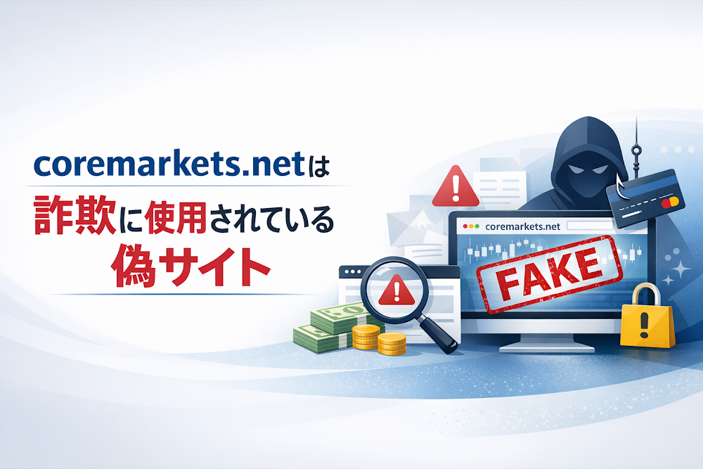【結論】coremarkets.netは詐欺に使用されている偽サイト