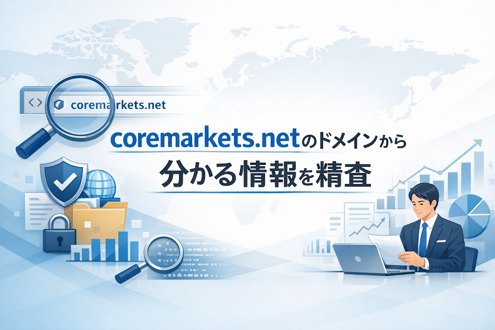 coremarkets.netのドメインから分かる情報を精査