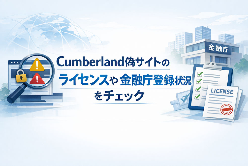 Cumberland偽サイトのライセンスや金融庁登録状況をチェック
