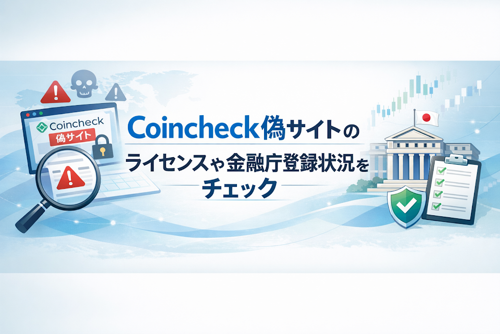Coincheck偽サイトのライセンスや金融庁登録状況をチェック