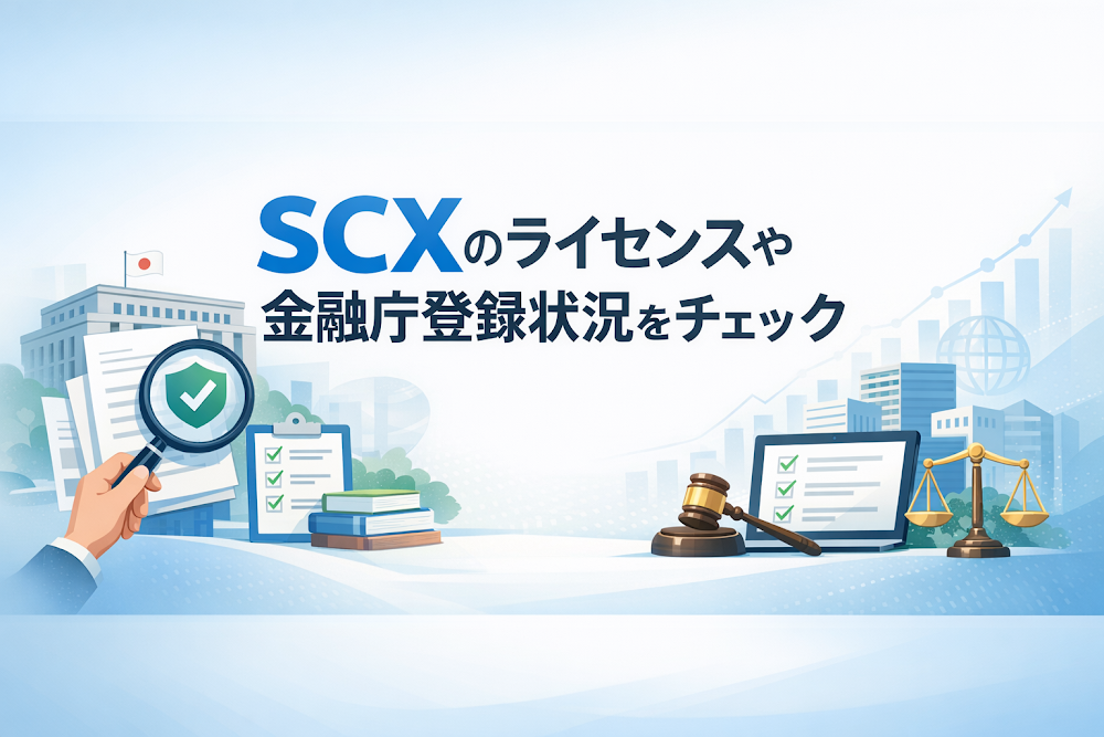 SCXのライセンスや金融庁登録状況をチェック