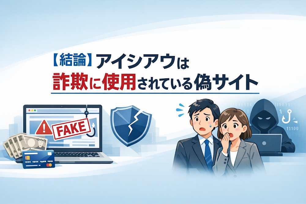 【結論】アイシアウは詐欺に使用されている偽サイト