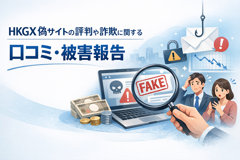 HKGX偽サイトの評判や詐欺に関する口コミ・被害報告