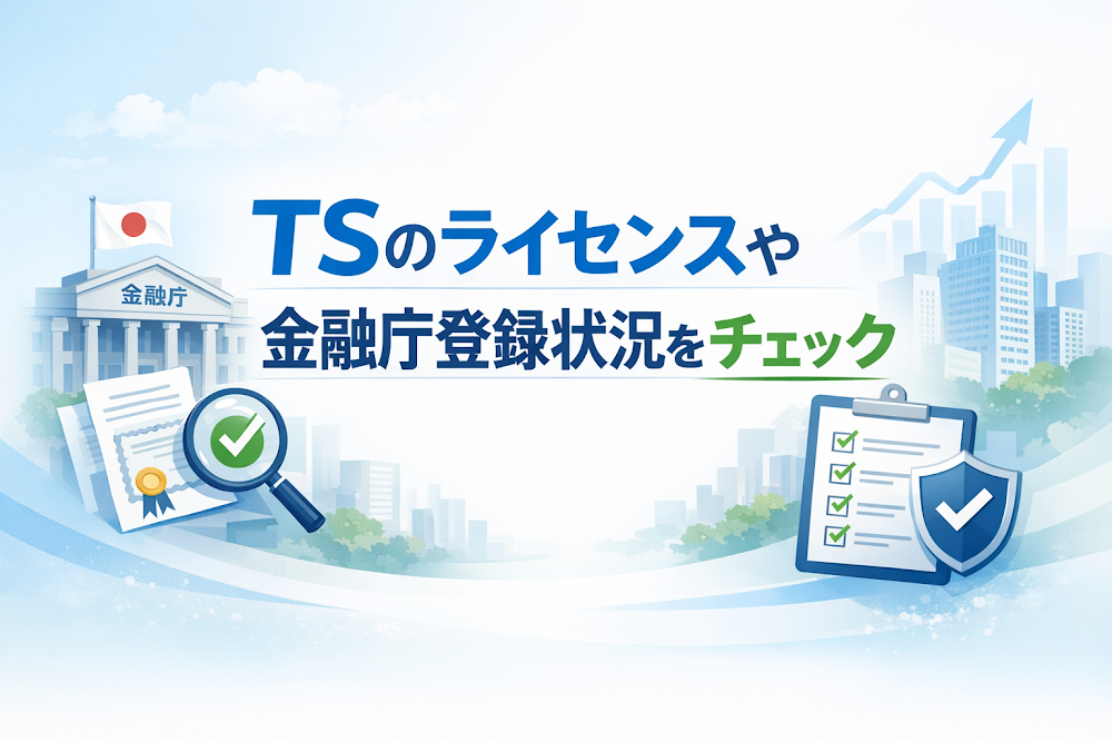 TSのライセンスや金融庁登録状況をチェック