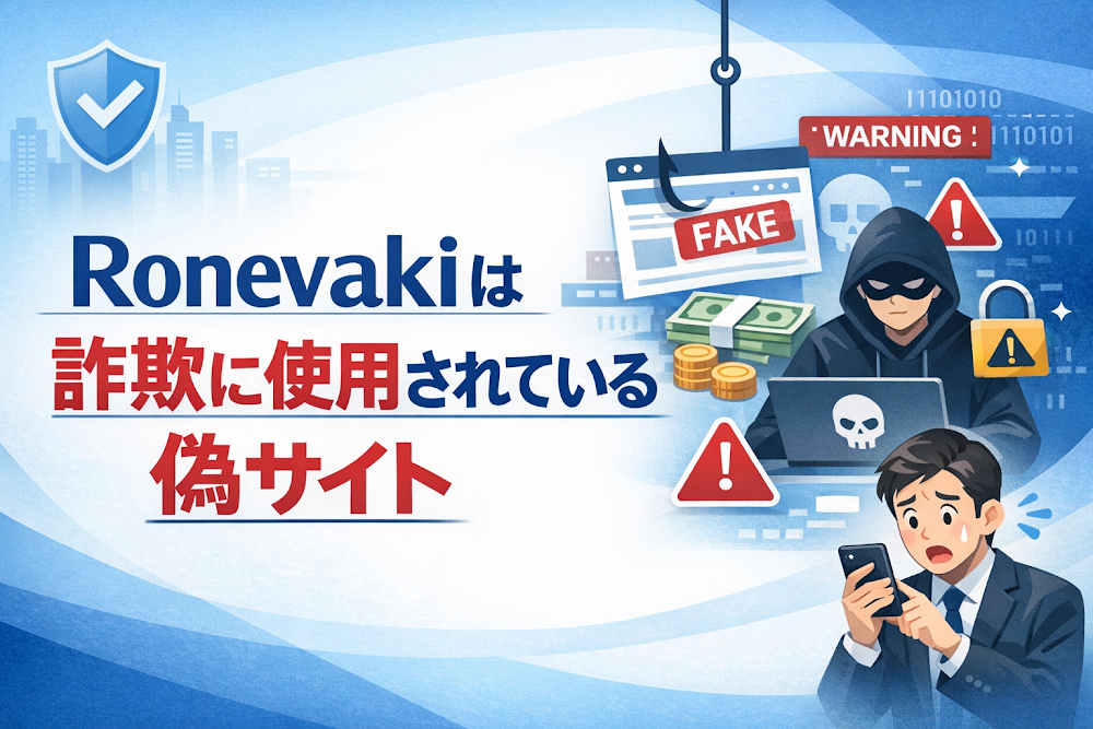 【結論】Ronevakiは詐欺に使用されている偽サイト