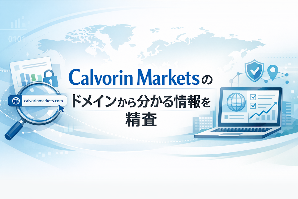 Calvorin Marketsのドメインから分かる情報を精査