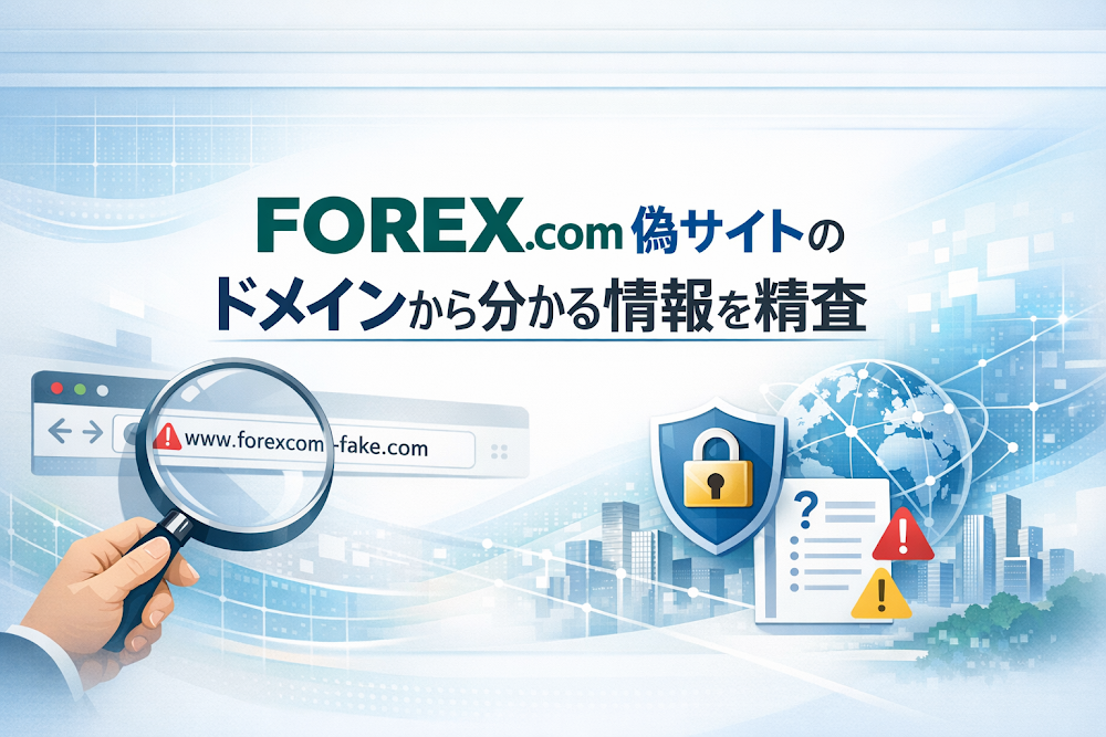 FOREX.com偽サイトのドメインから分かる情報を精査