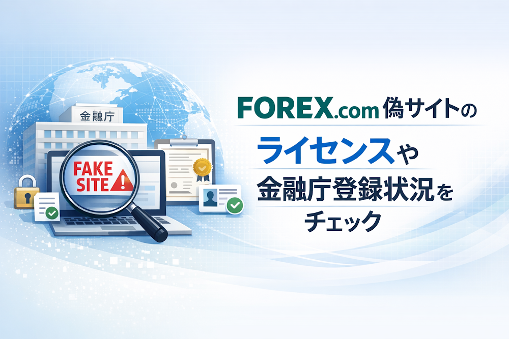 FOREX.com偽サイトのライセンスや金融庁登録状況をチェック
