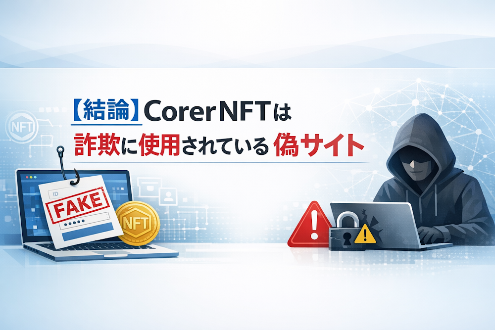 【結論】CorerNFTは詐欺に使用されている偽サイト