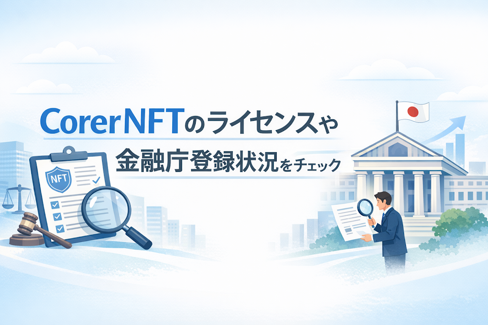 CorerNFTのライセンスや金融庁登録状況をチェック