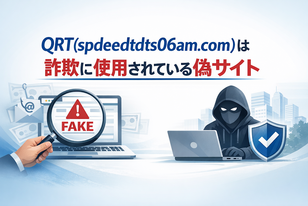 QRT(spdeedtdts06am.com)は詐欺の危険性大 実在シンガポール企業名を規約に載せるも公式関係を確認できず
