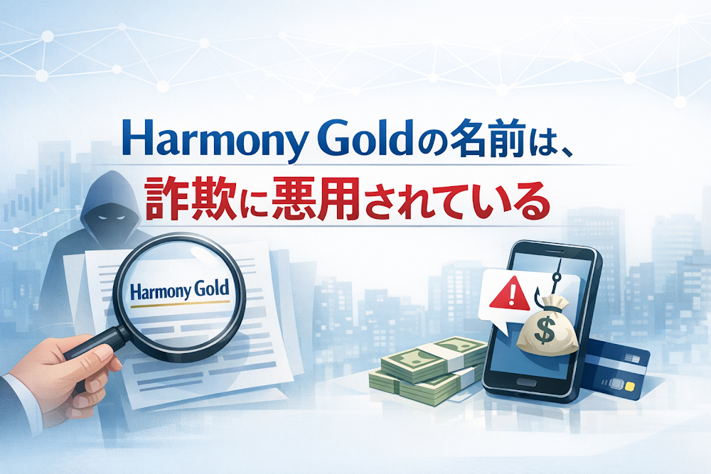 Harmony Goldを騙る偽サイトは詐欺の危険性大 公式と異なるドメインで金融認可も確認できず