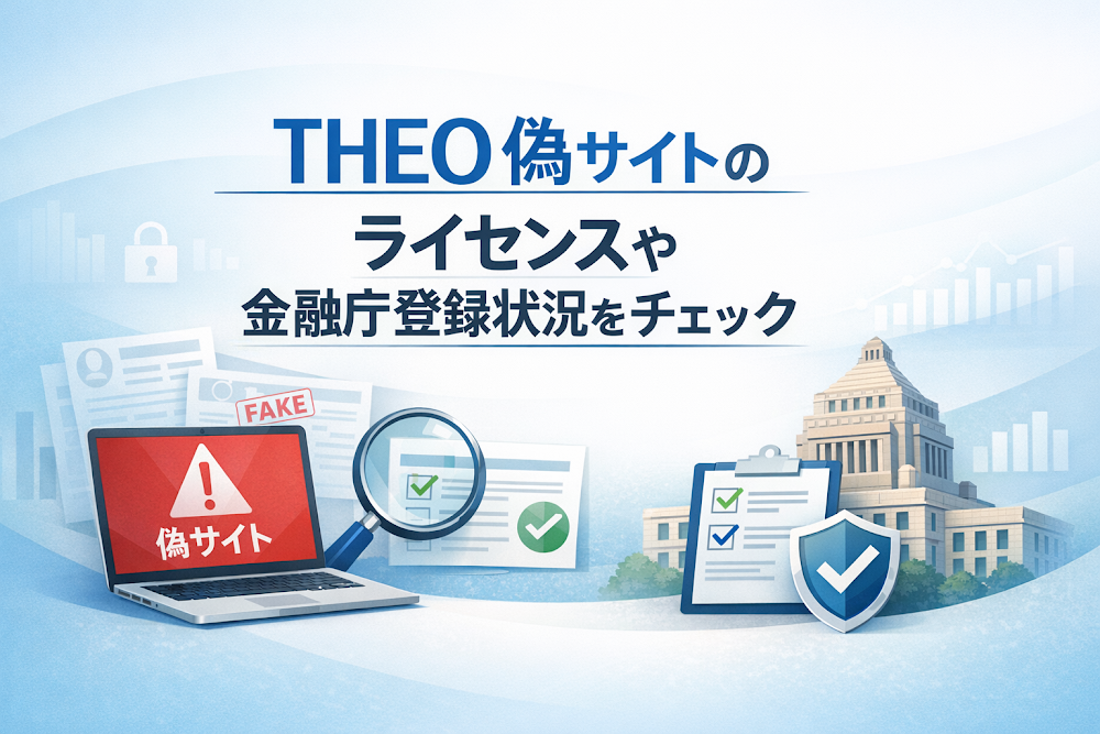 THEO（テオ）偽サイトは金融庁登録番号も運営会社情報も確認できない