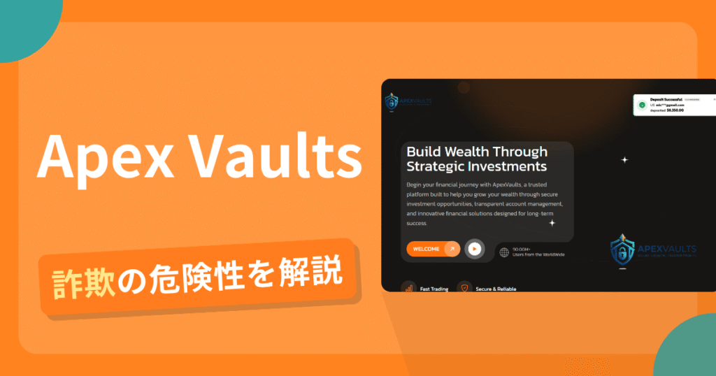 Apex Vaultsは詐欺！評判や口コミから分かる出金できないリスクや返金可能性