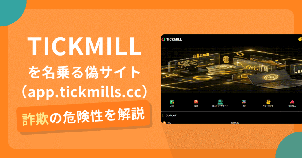TICKMILLを名乗る偽サイトとは？怪しい口コミ評判や返金可能性