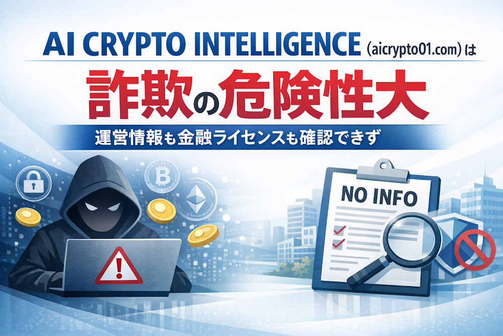AI CRYPTO INTELLIGENCE（aicrypto01.com）は詐欺の危険性大 運営情報も金融ライセンスも確認できず