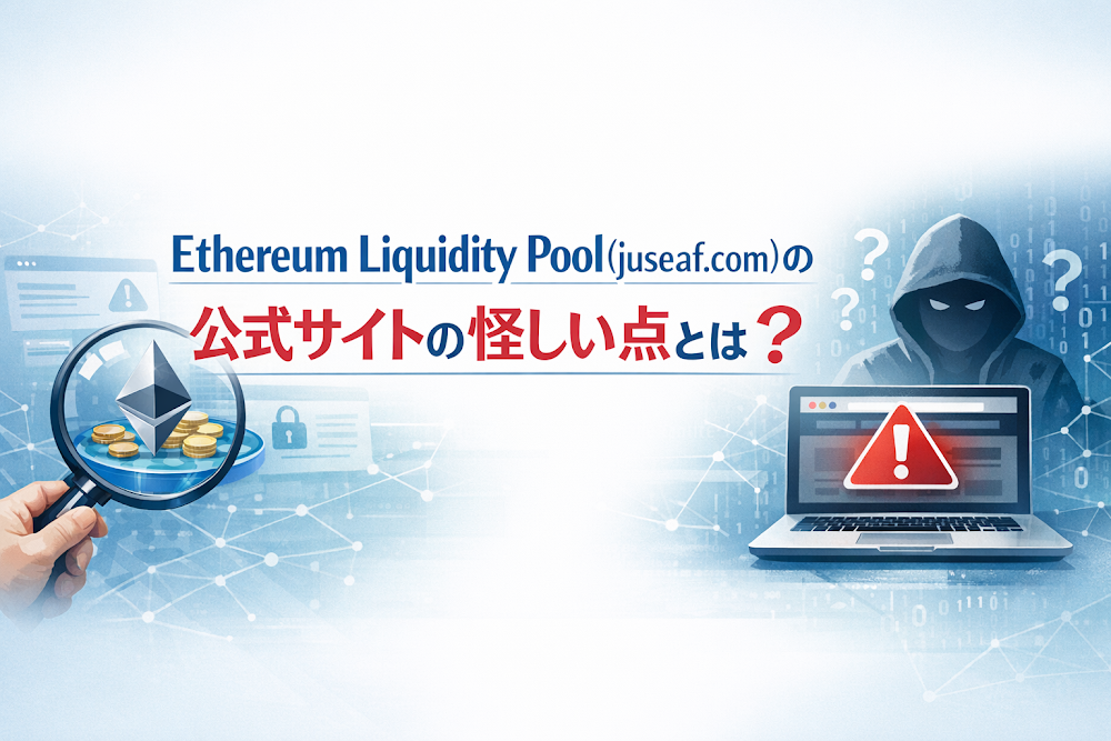 Ethereum Liquidity Pool(juseaf.com)の公式サイトの怪しい点とは?