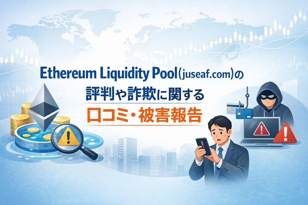 Ethereum Liquidity Pool(juseaf.com)の評判や詐欺に関する口コミ・被害報告