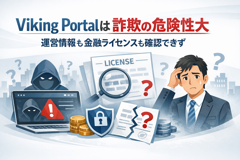 Viking Portal(web-viking-jp.cc)は詐欺の危険性大 運営情報も金融ライセンスも確認できず