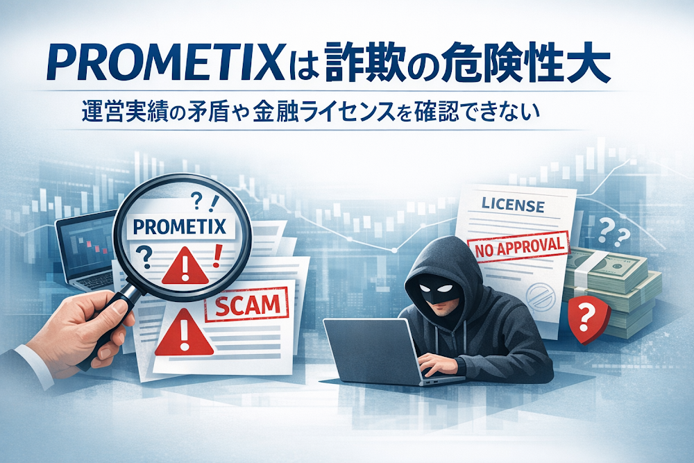 PROMETIXは詐欺の危険性大 運営実績の矛盾や金融ライセンスを確認できない